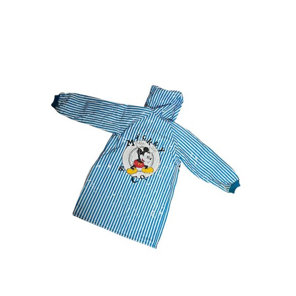 ❤️Vintage 80's Mickey & Co Striped Lined Raincoat 6x/7 Mickey Mouse - Picture 2 of 16